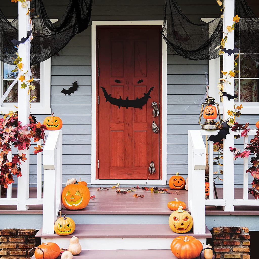 5 Pack Halloween Creepy Cloth 30×72 inch - Halloween Decorations Black Gauze - Creepy Spooky Halloween Fabric Cloth for House Yard Haunted House Halloween Party Indoor Outdoor Decorations