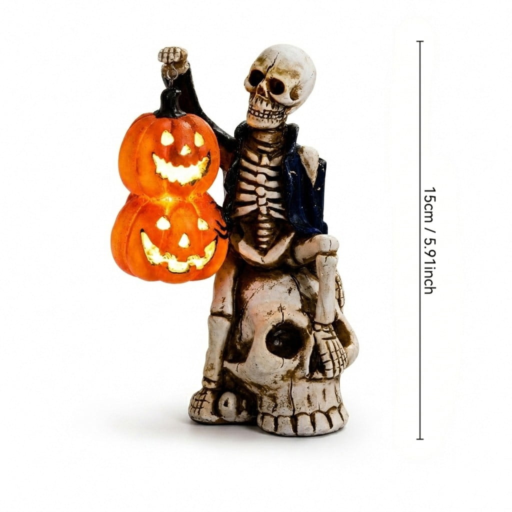 Hotyverty Vintage Window Skeleton Resin Wall Figurine, Gothic Indoor Wall Decor for Door Mantel, Creative Halloween Gift for Halloween Party Decor Enthusiasts