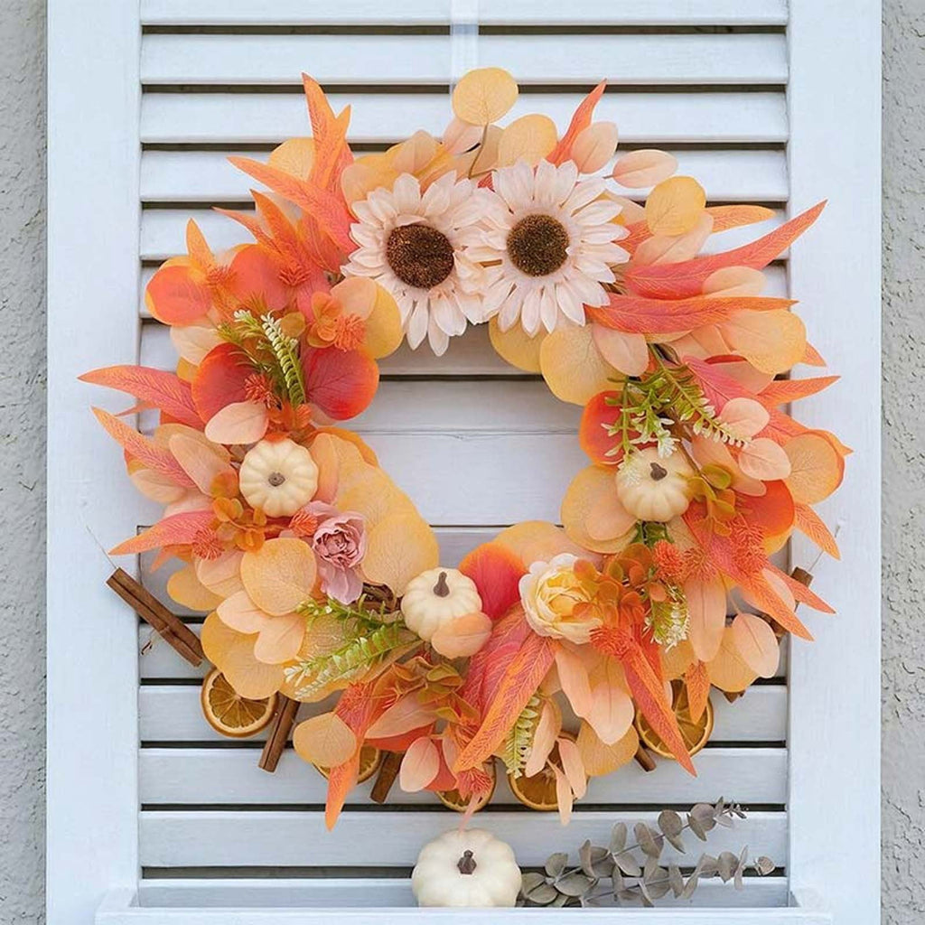 Rijanmt Decorative Plastic Easter Day Wreath, Multicolor