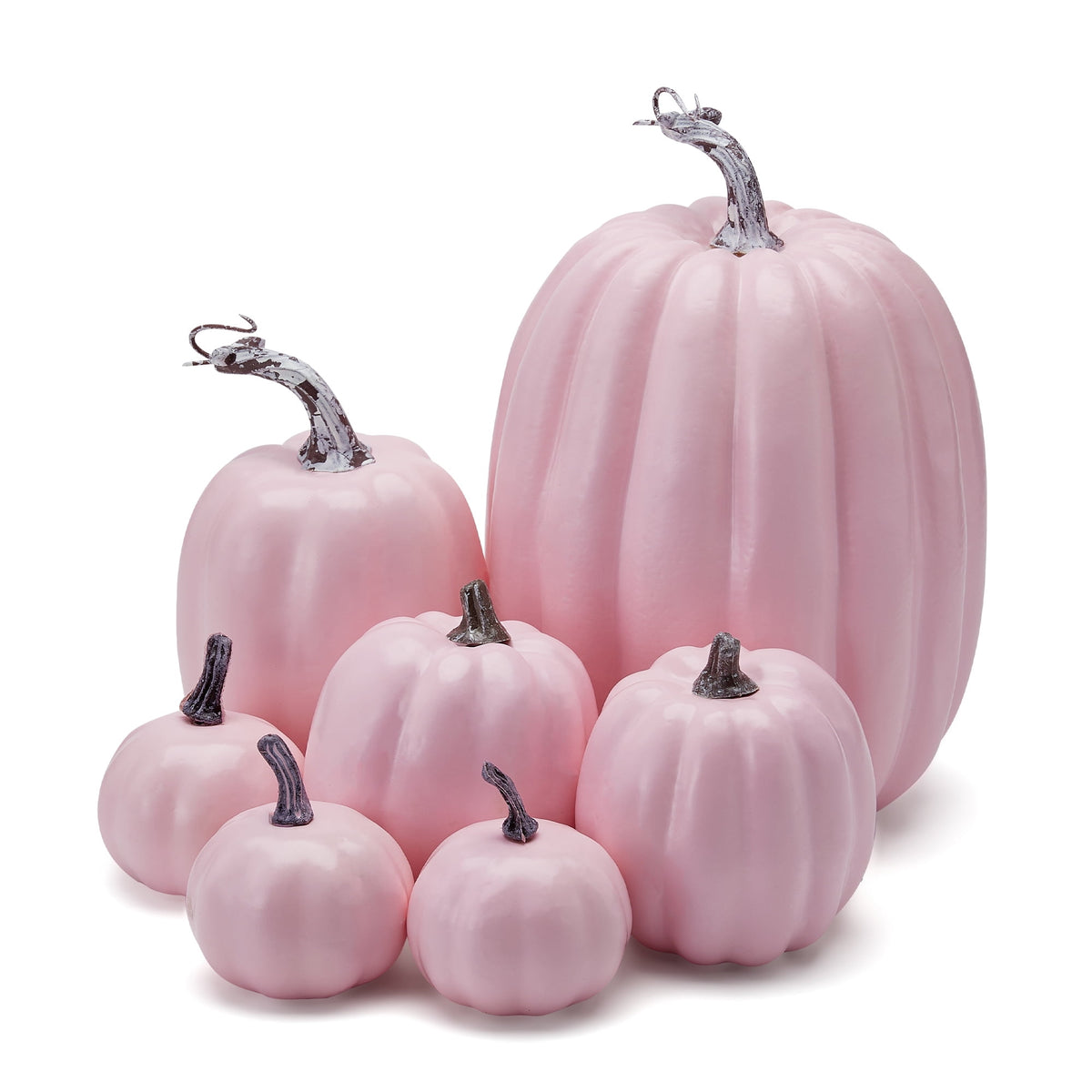 Xsylife 7Pcs Assorted Sizes Halloween Pumpkin Model Artificial Craft Fall Harvest Thanksgiving Decoration