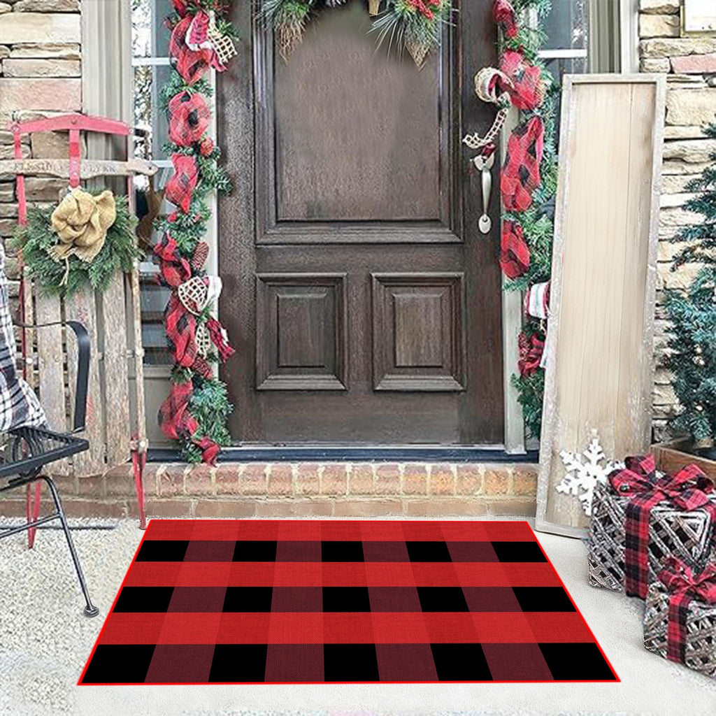 sruoe Halloween Door Mat Durable Non-Slip Halloween Decorations Outdoor, Outdoor Rugs for Patio with Rubber Backing, Front Porch Entryway, Easy Clean Absorbent Fade-Resistant.