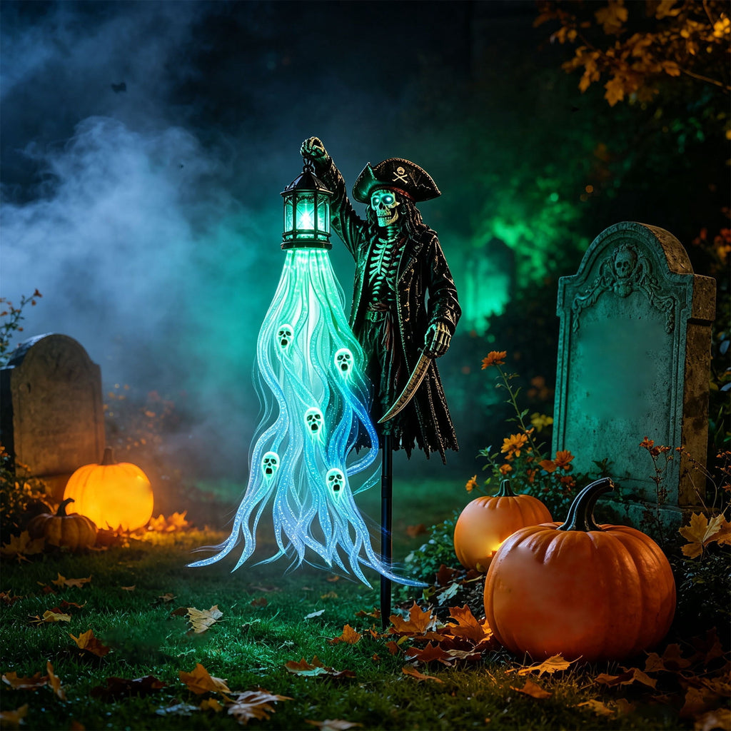 Solar Halloween Metal Moon Black Cat Garden Stake with LED Pumpkin Lantern, Light Up Star Bat Yard Decor Stake, Spooky Outdoor Lawn Pathway Halloween Decoration