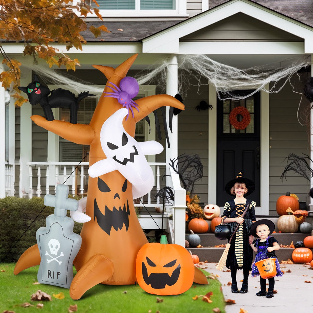 OverPatio 7.8' Halloween Inflatables Outdoor Halloween Decoration with 9pcs LED Lights