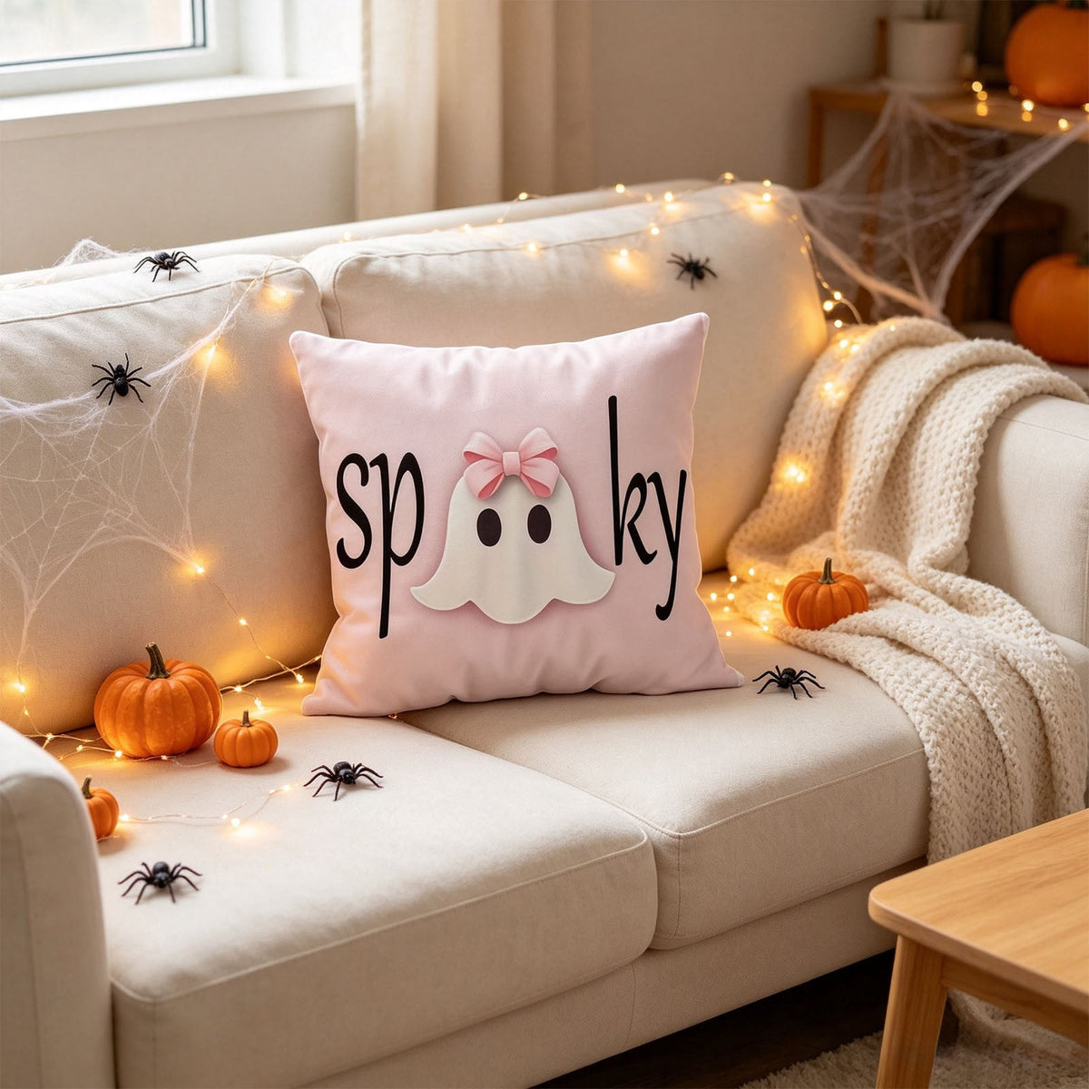 AuroraX Halloween Ghost Decor Outdoor Halloween Decoration Courtyard Tabletop Desktop Haunted Halloween Decoration for Yard Garden Pink