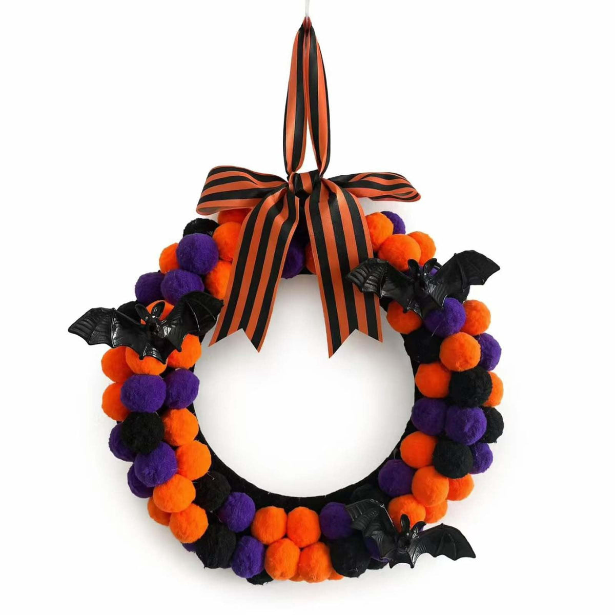 Rijanmt Decorative Plastic Easter Day Wreath, Multicolor