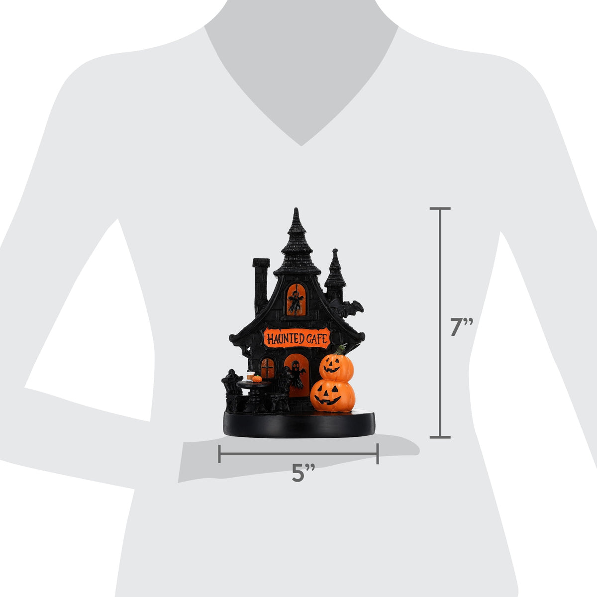 Light-Up Resin Haunted House Decoration, Multicolor, 6.9", Halloween by Way To Celebrate