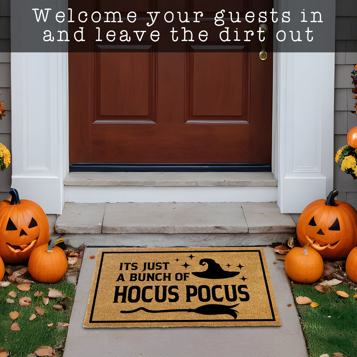 MAINEVENT Hocus Pocus Doormat 30x17 Inch, Halloween Outdoor Welcome Mat