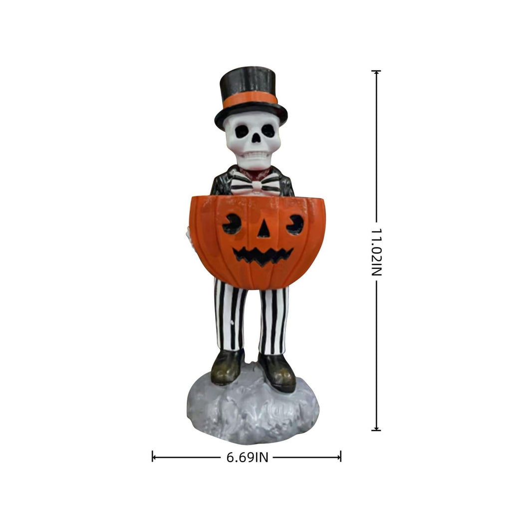 Light Up Ghost Pumpkin Candy Bowl Halloween Decor, Halloween Decorations Outdoor LED Glowing Ghost Candy Pumpkin Bowl, Fall Front Porch Yard Indoor Table Ghosts Treat Bowls Decor