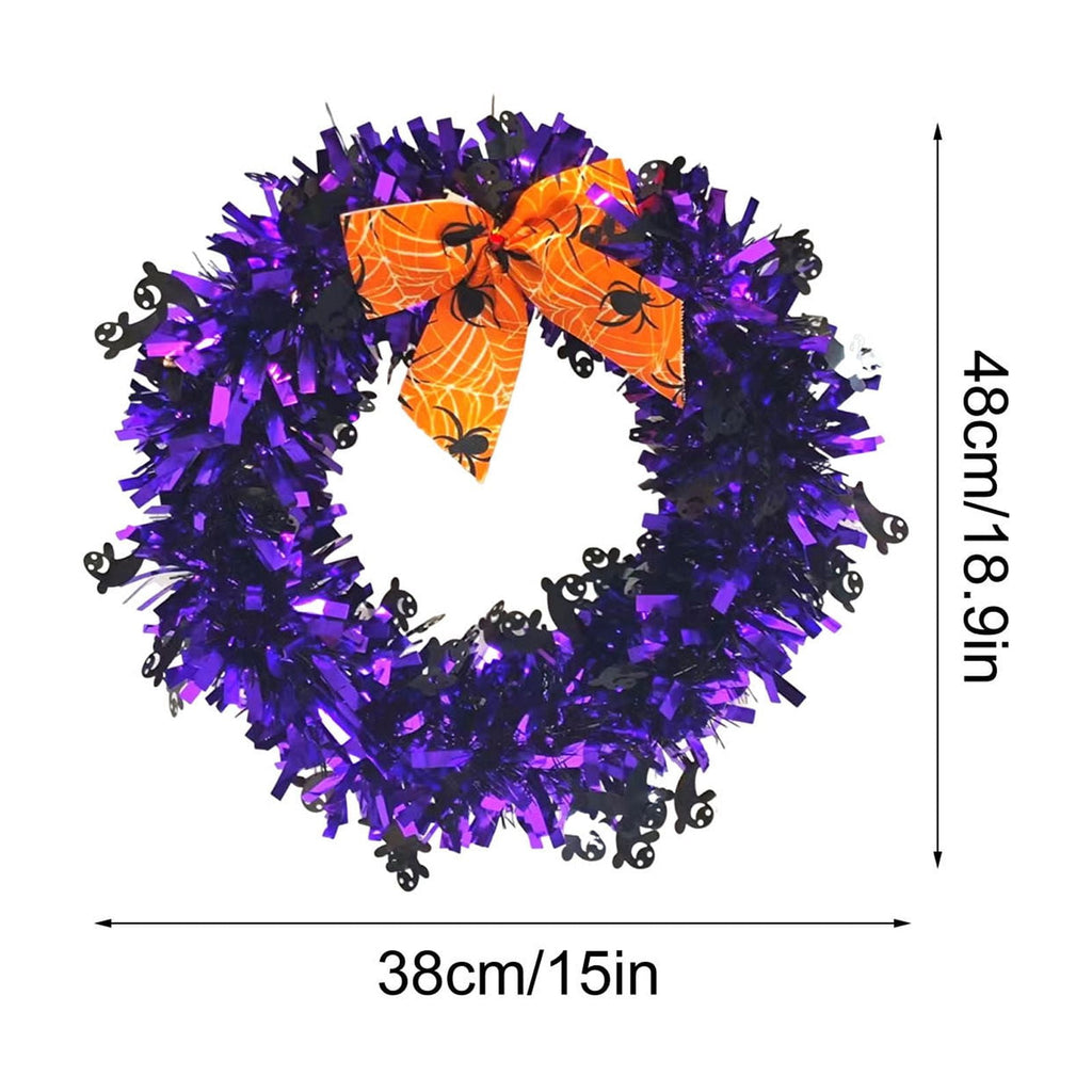 XGFHYJEH Halloween Wreath, Halloween Wreaths for Front Door, Halloween Decorations, Halloween Home Wall Decor Ornaments