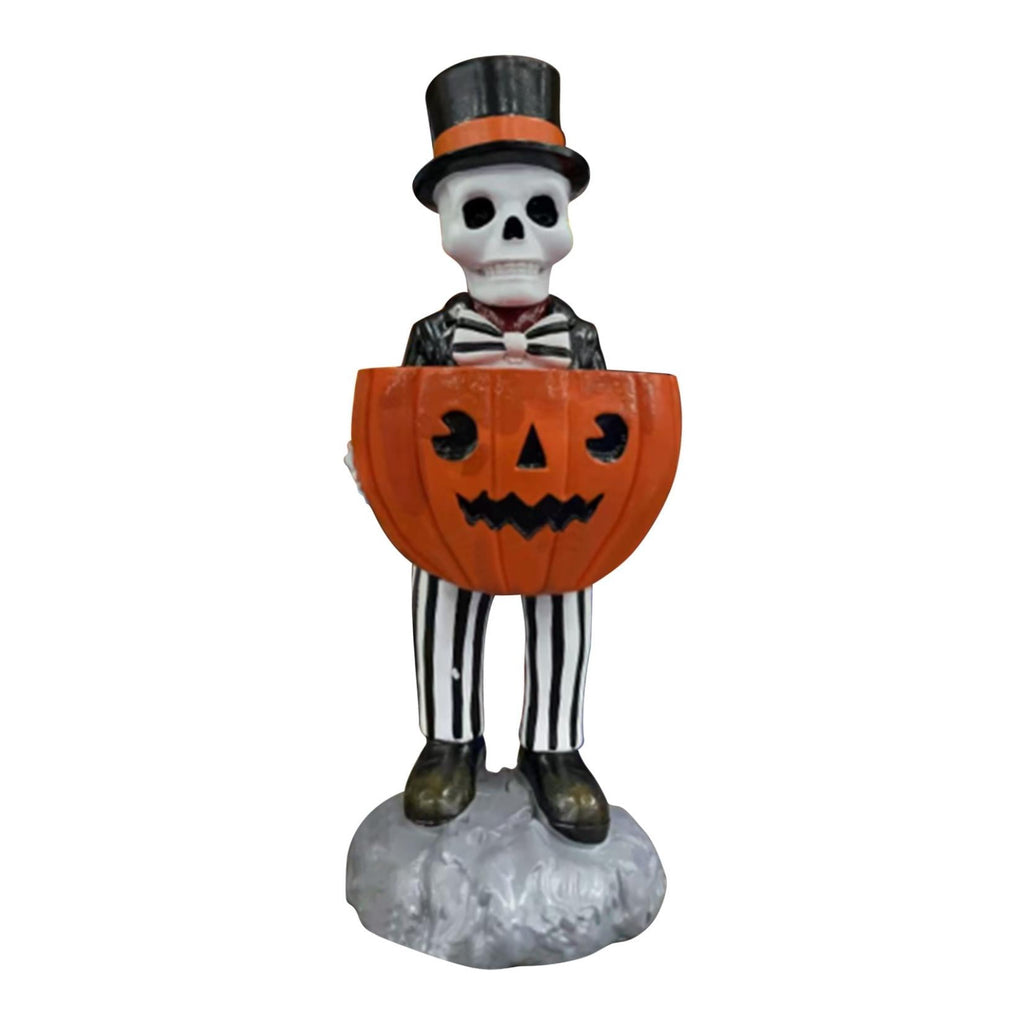 Light Up Ghost Pumpkin Candy Bowl Halloween Decor, Halloween Decorations Outdoor LED Glowing Ghost Candy Pumpkin Bowl, Fall Front Porch Yard Indoor Table Ghosts Treat Bowls Decor