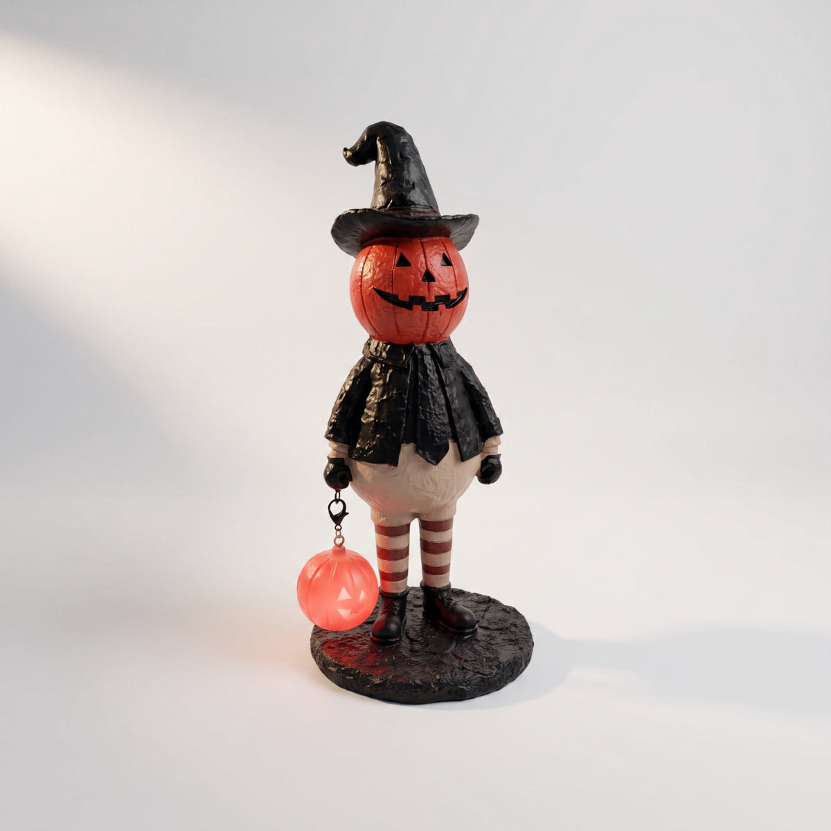 LED Lighted Blow Mold Holiday Figurine Vintage Style Glowing Character Ornament for Halloween Indoor Winter Home Decoration, 12 Inch