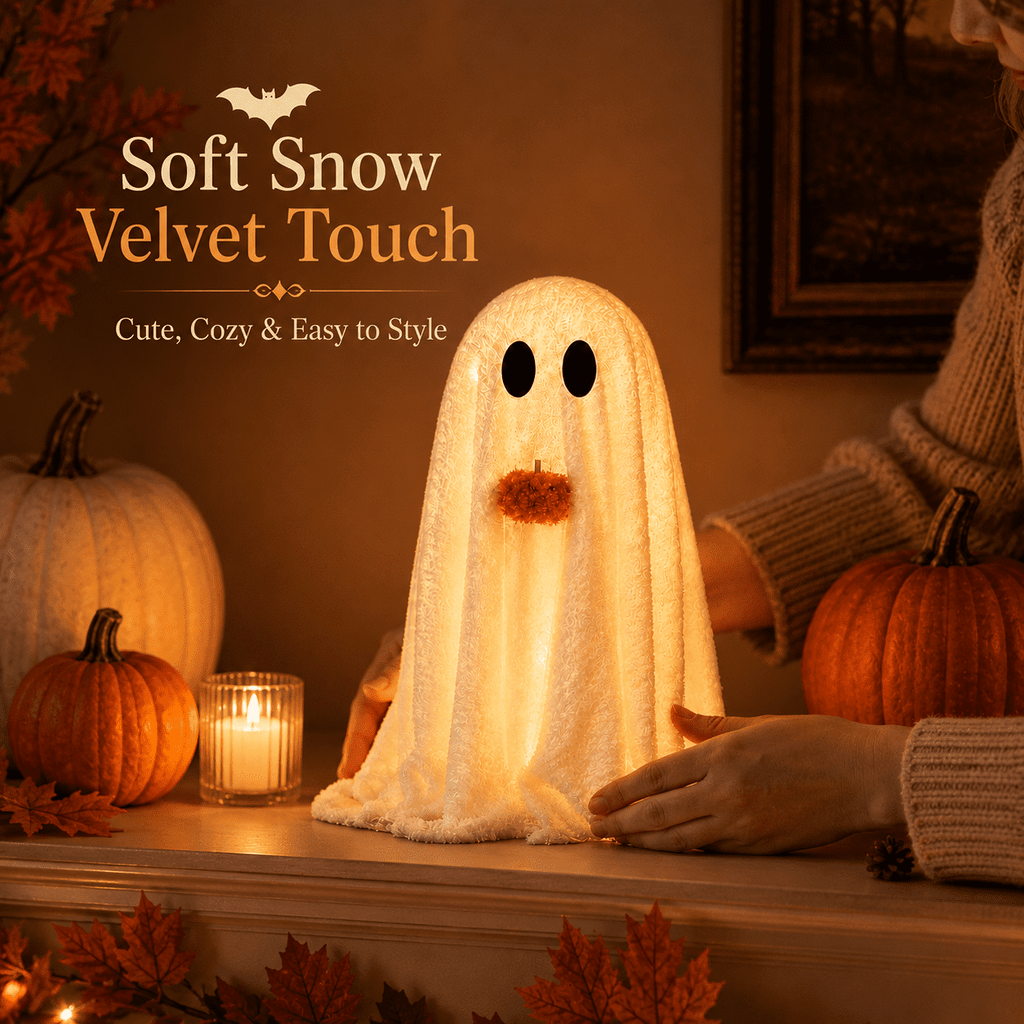 Diceymbol 11.81 Inch Halloween Ghost Night Light, Witch Hat Ghost Lamp with Jack O Lantern, Halloween Decorations Indoor for Table Mantel Party Decor