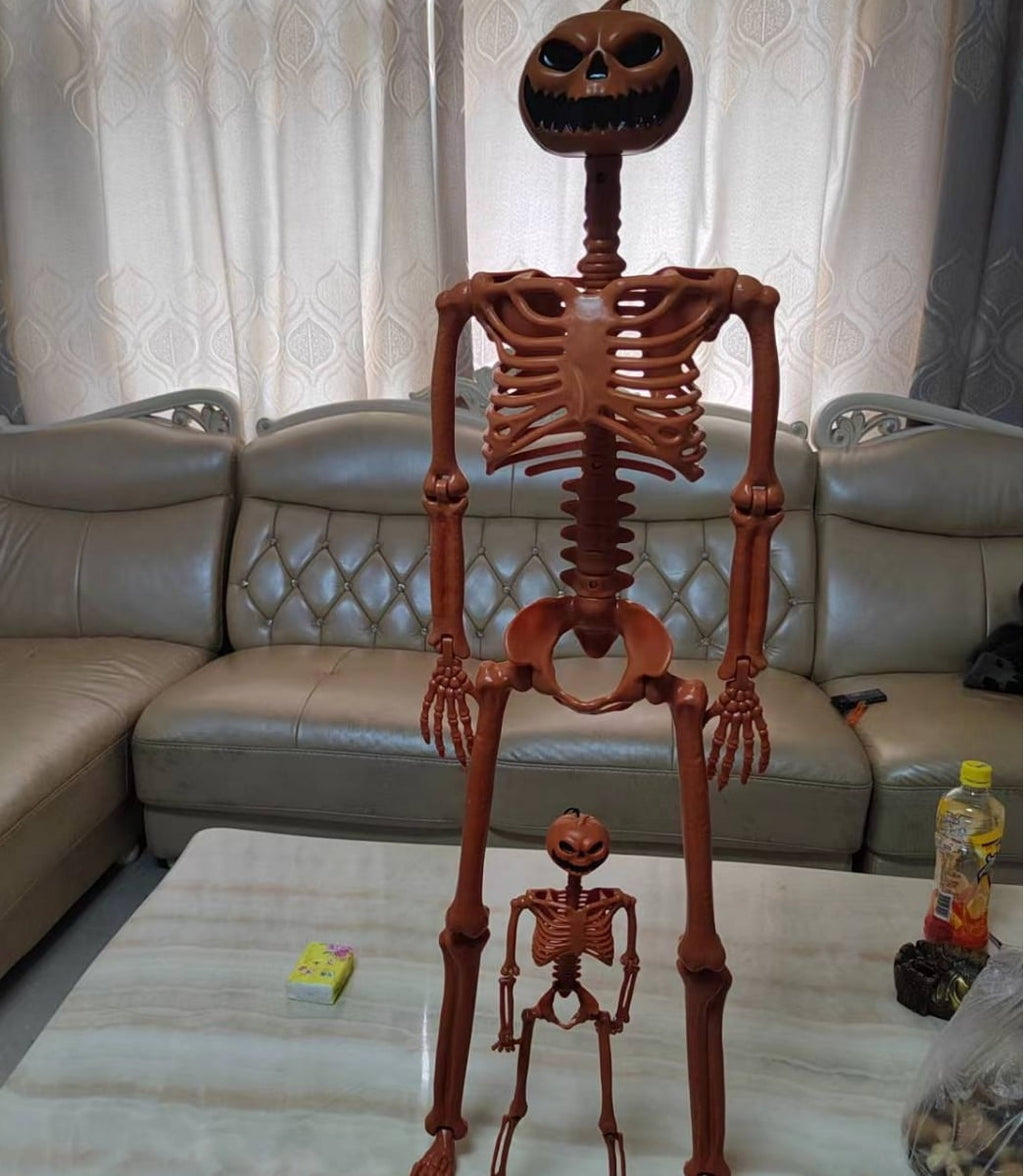 36" Posable Halloween Skeleton Decorations,Human Bones for Halloween Party with Movable Joints,for Haunted Houses, Front Lawn, Graveyard Props