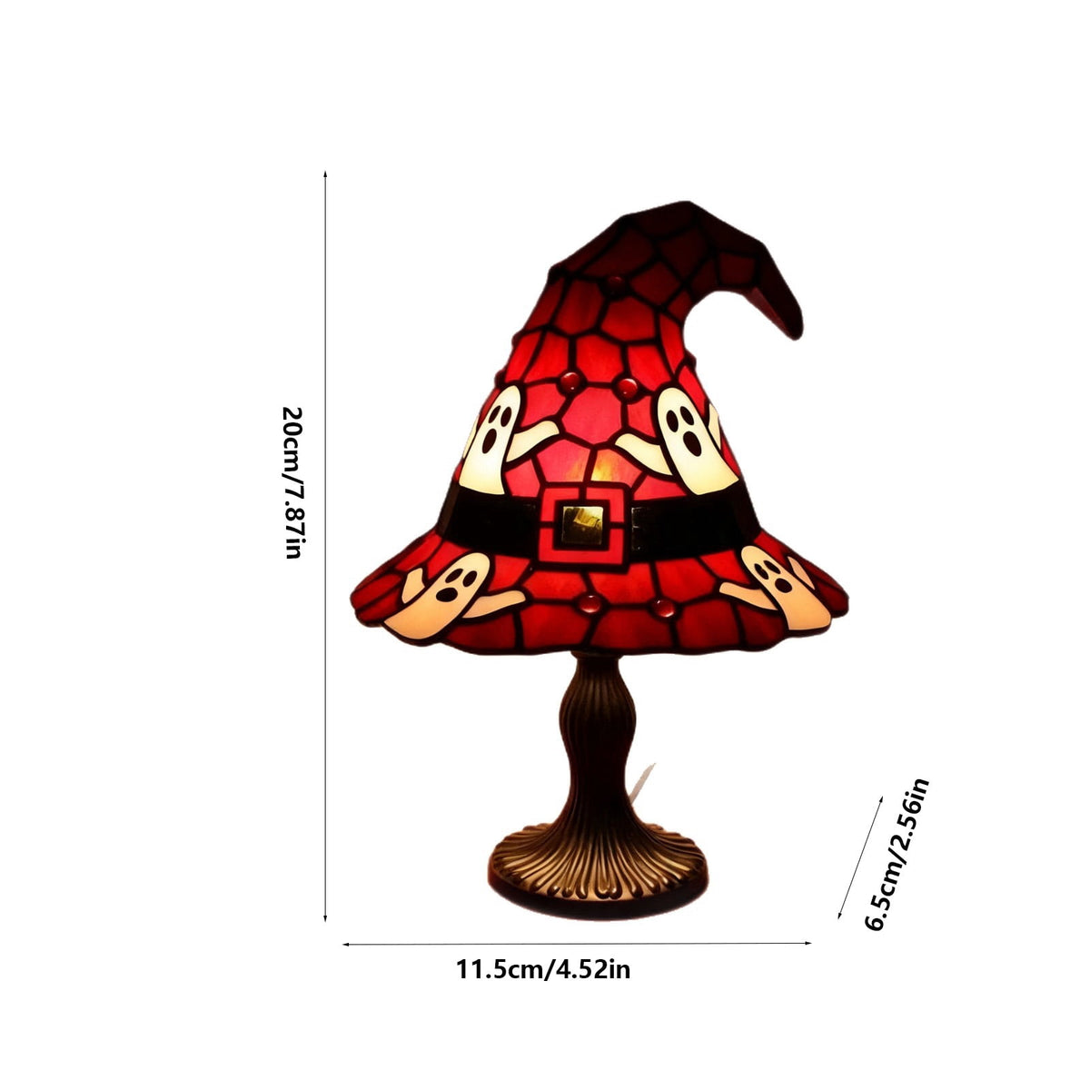Clearance Witch Hat Lamp, Halloween Nigh Light Handcrafted Retro Resin Witch Hat Light, Usb Powered, Gothic Halloween Decorations for Bedroom