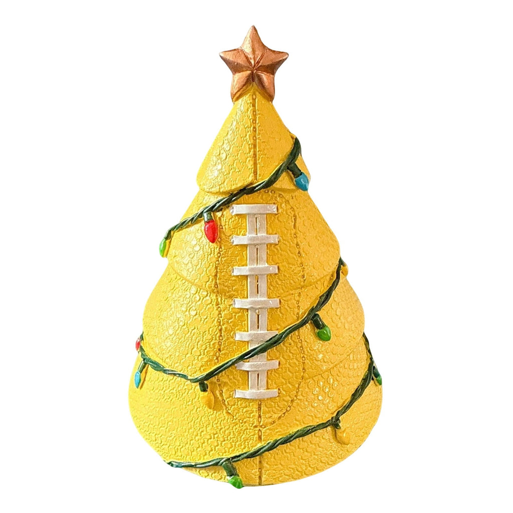 Christmas in july Decorations, Christmas Tree Resin Figurine, Sports Themed Tabletop Decor for Fall Thanksgiving Summerween, Unique Holiday Gift