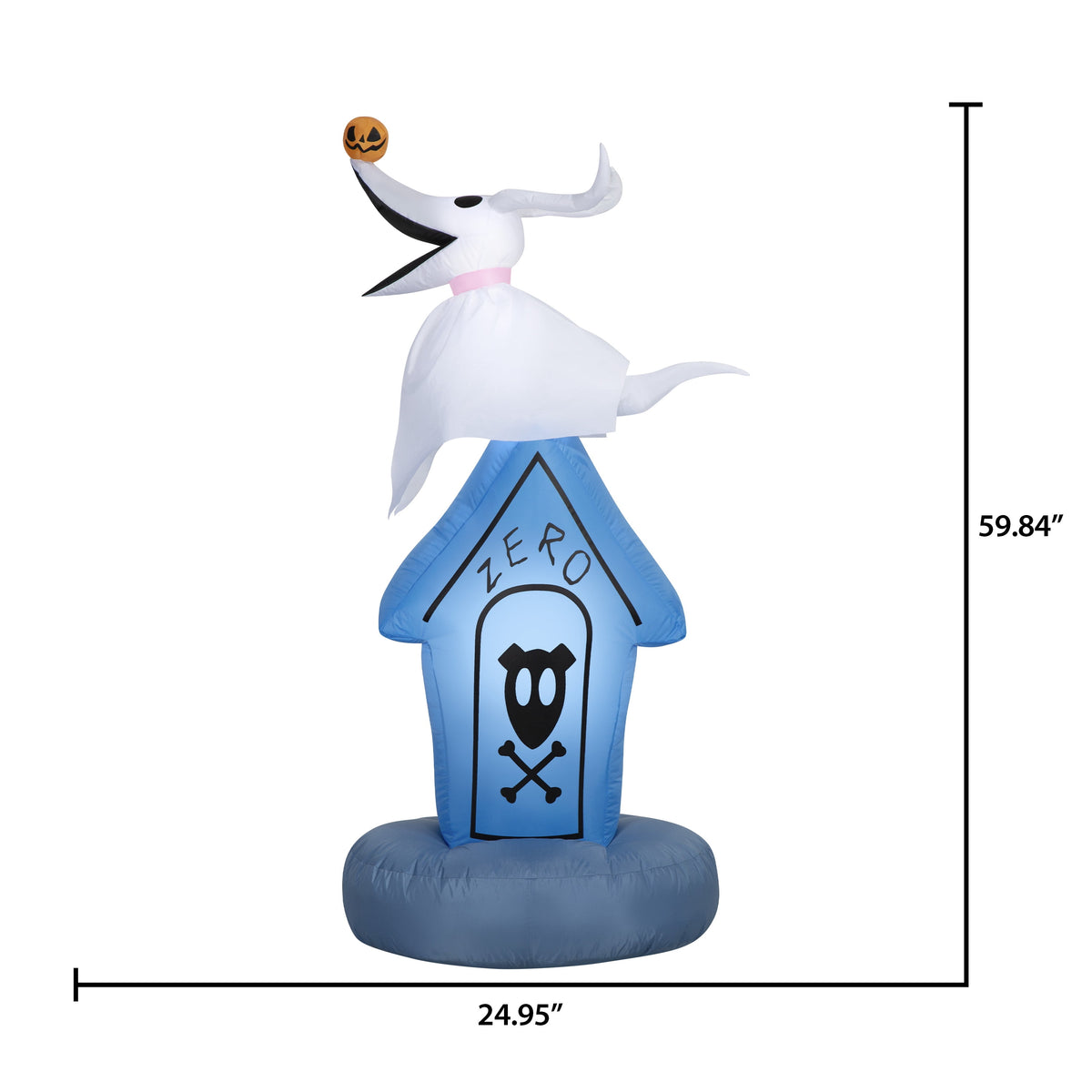 Halloween Yard Inflatables Zero on Doghouse Tombstone 27.95 in x 21.25 in x 59.84 in 3.04 lb