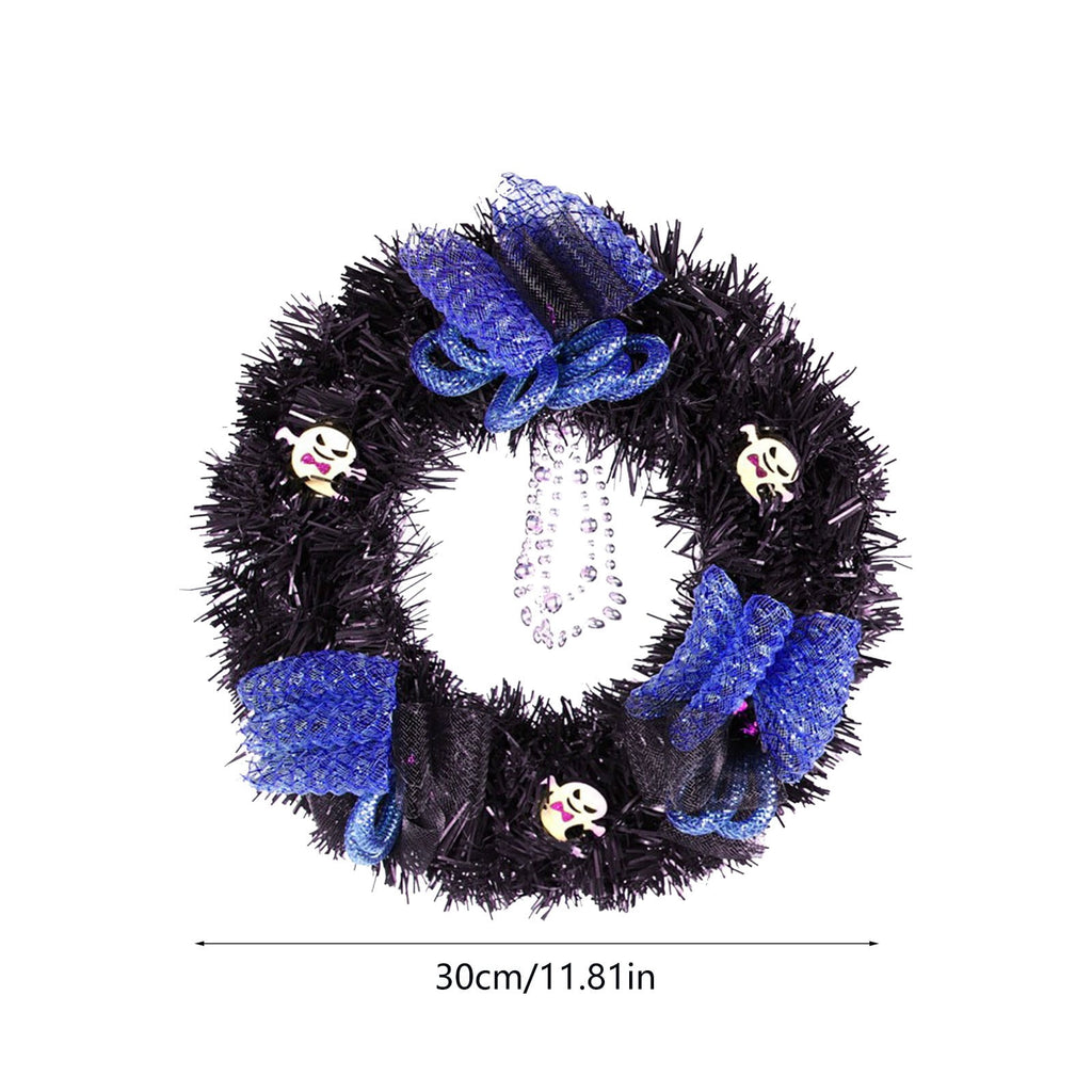 sruoe Halloween Decorations, Indoor Outdoor Halloween Decor, Artificial Wreaths, Halloween Decorations for Outside, Halloween Wreaths for Front Door, Halloween Horror Skeleton Maple Leaf Wreath