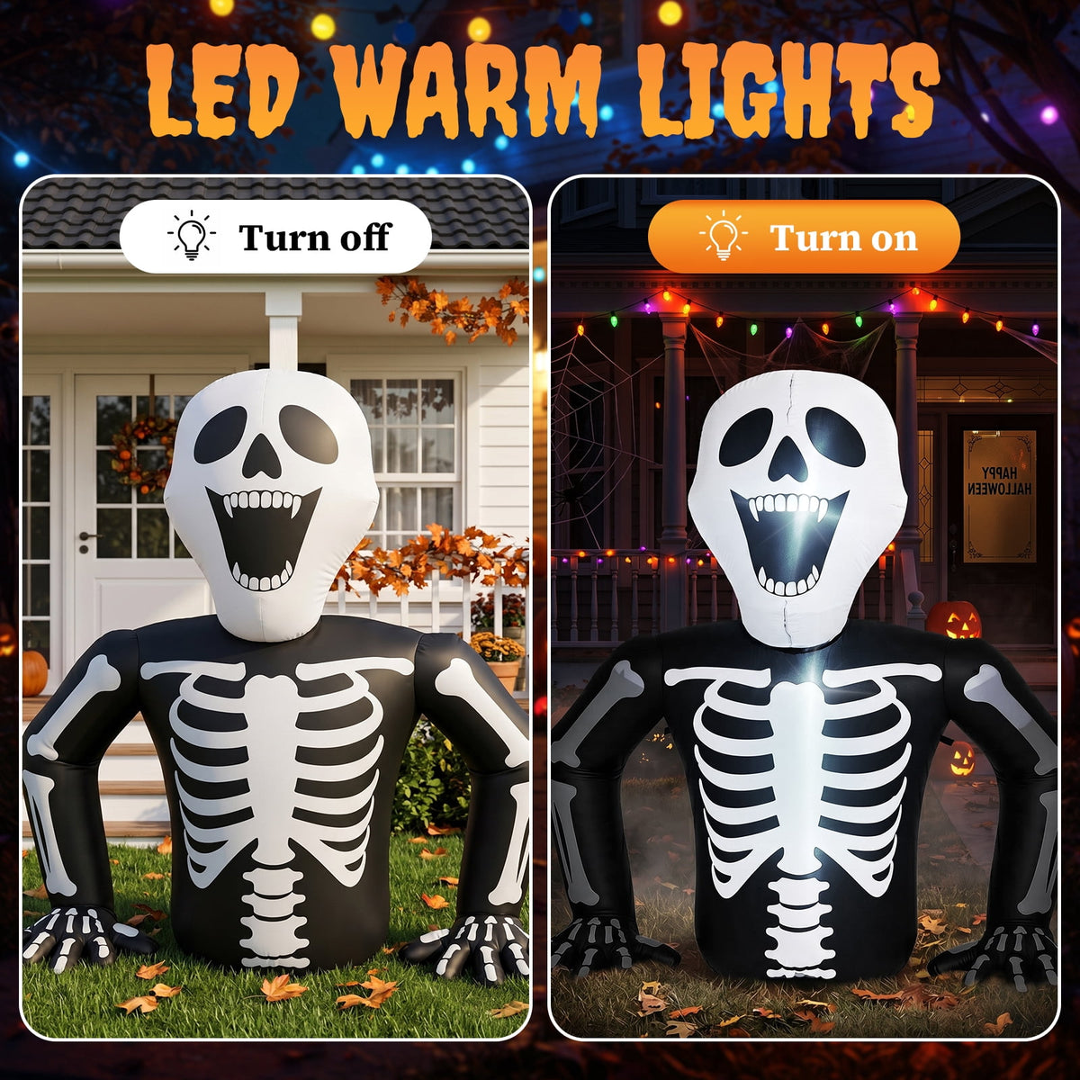 Ktaxon 6' Halloween Inflatables Skeleton Outdoor Halloween Decoration Emerging Large Skeleton