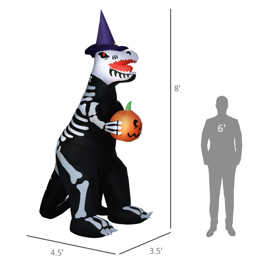 HOMCOM Halloween Inflatable Pumpkin with LED Lights for Garden Indoor Outdoor