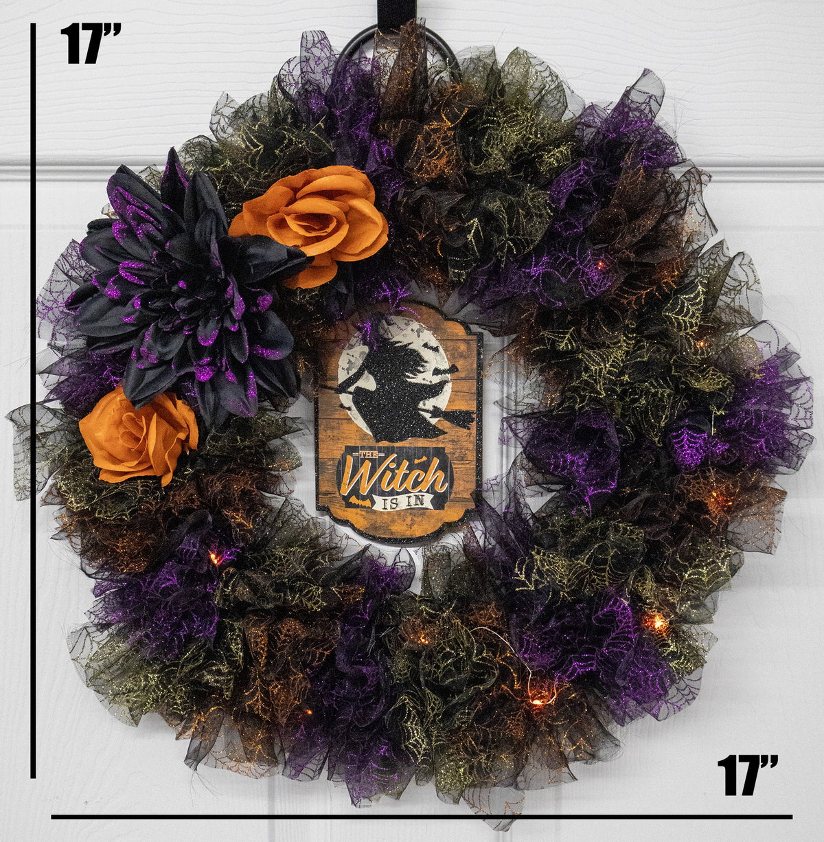 The Witch is In Handcrafted Halloween Wreath | Halloween Home Décor | Fun Gift Ideas for Halloween
