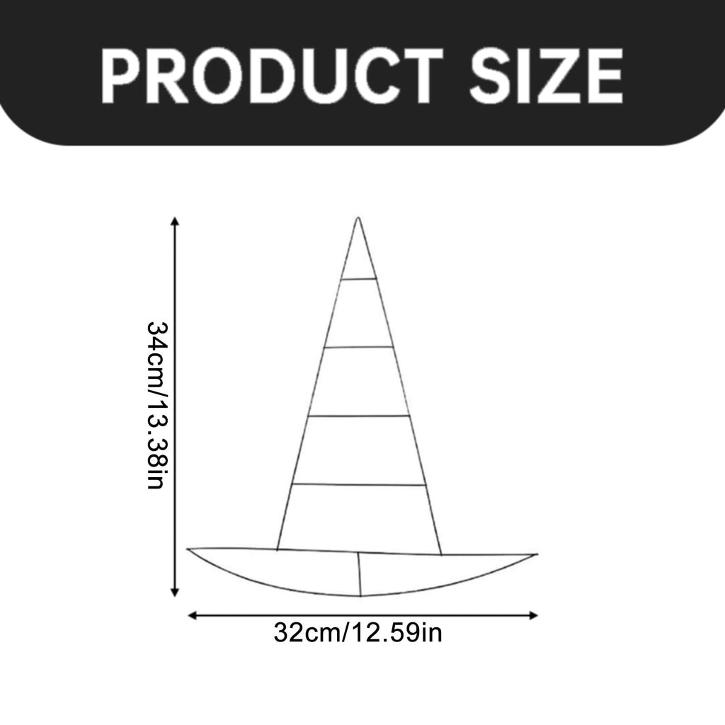 HEXBOOYOO Clearance Witch Hat Shaped Metal Wire Wreath Frame Hat Shape Wreath Form DIY Halloween Floral Form Ring for Garden Holiday DIY Making Crafts Accessories