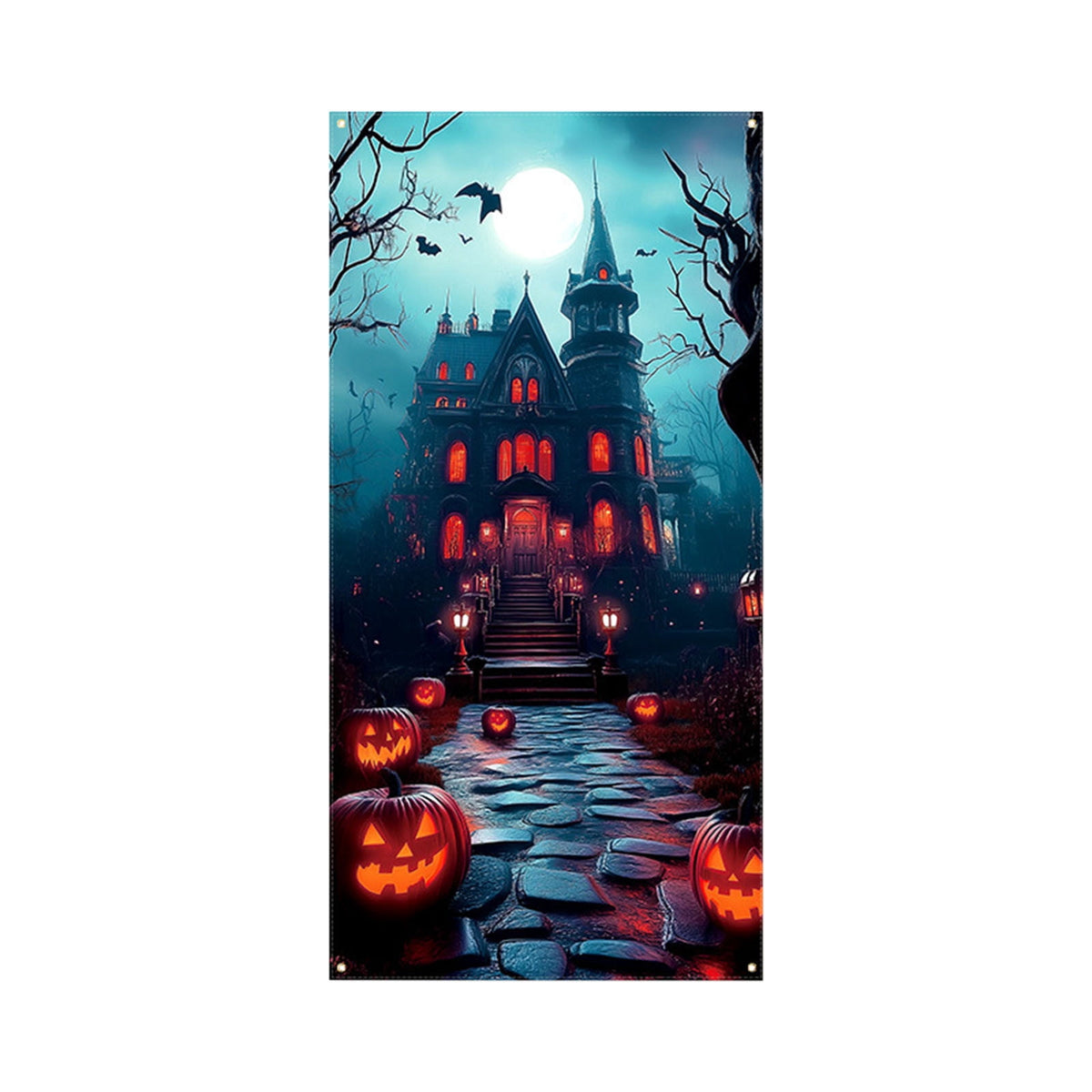 DAMAI Halloween Door Hanging Curtain Party Festival Scene Layout Supplies Decorative Porch Hanging Cloth