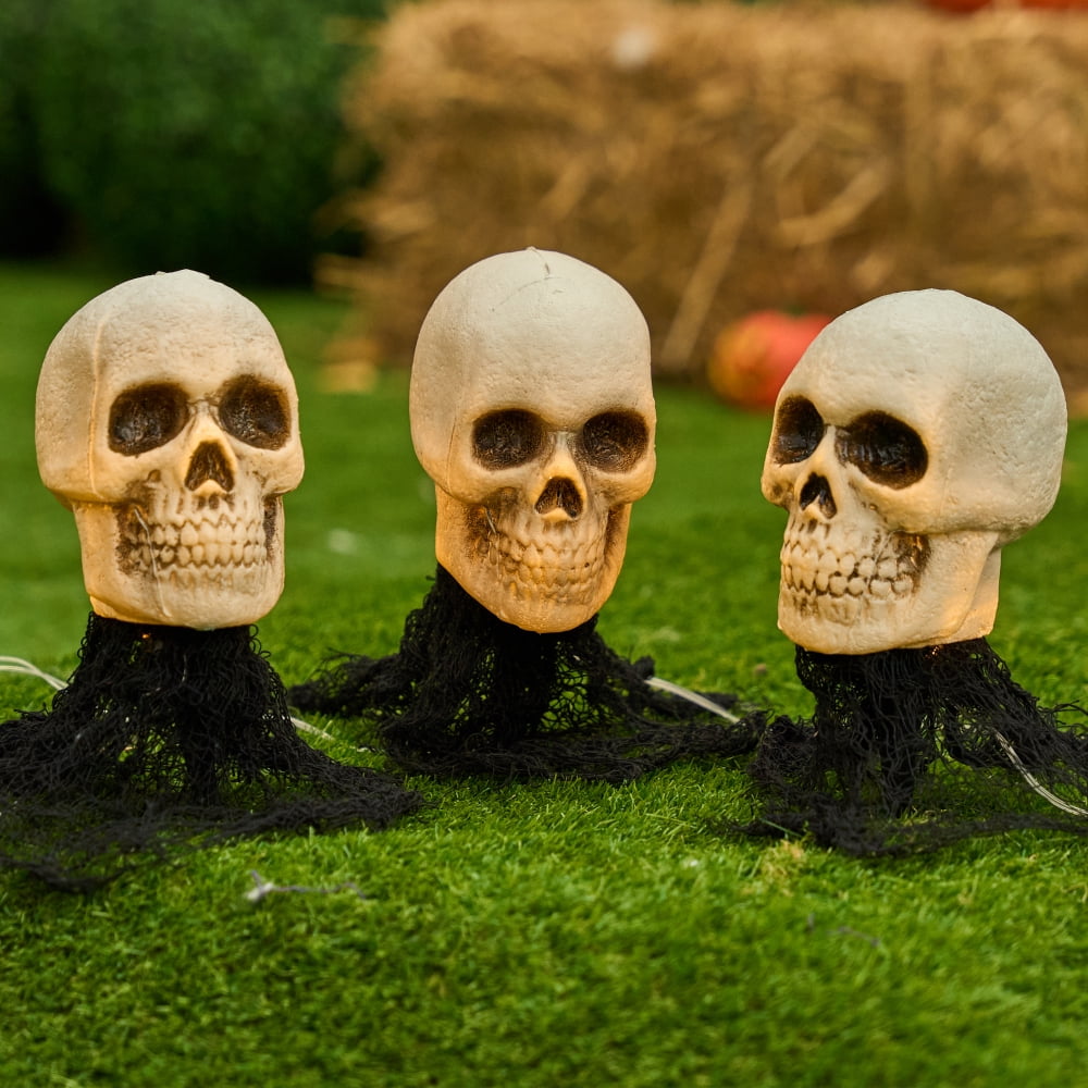 Joyfy 2 Pack Skeleton Hands Halloween Decoration Outdoor,13 inch Bloodstain Zombie Arm with Ground Stakes, Fake Arm Hands Prop Groundbreaker for Halloween Graveyard Lawn Decor