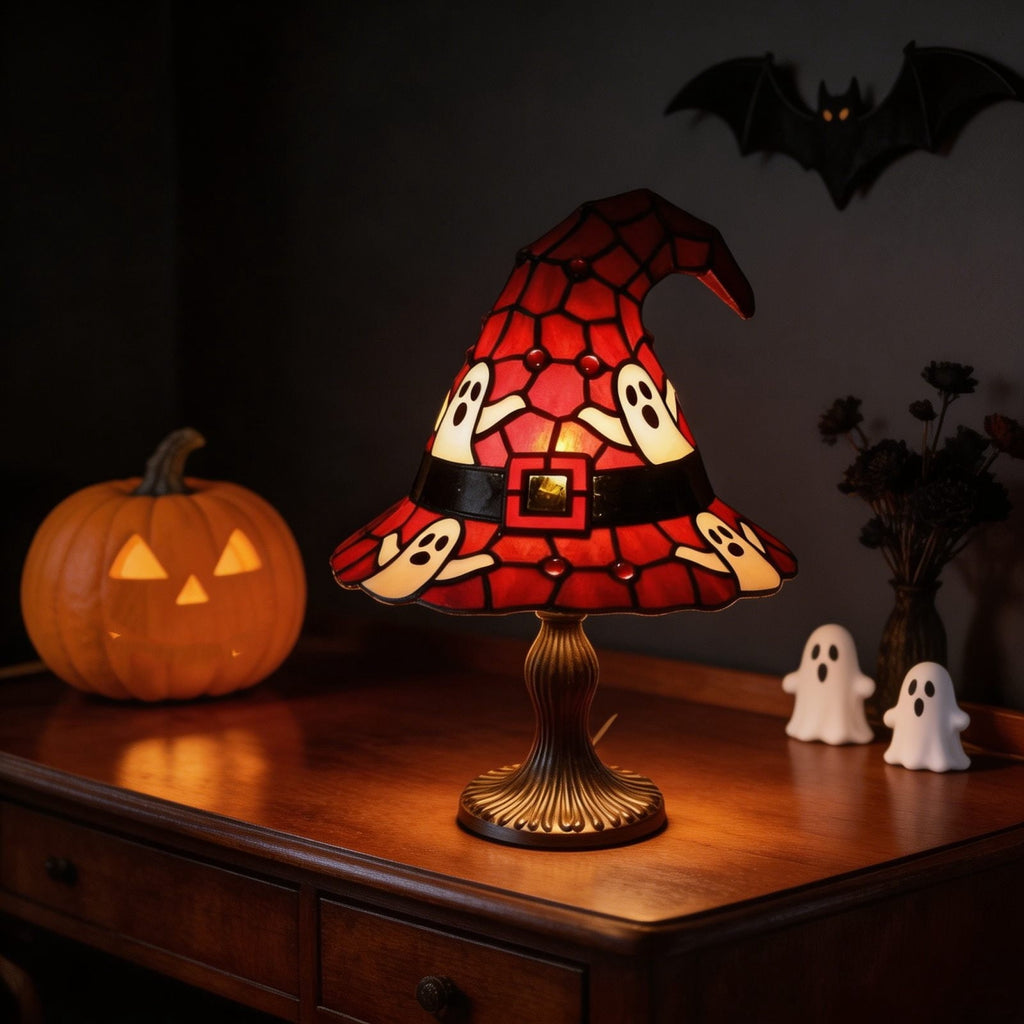Halloween Ghost Night Light, Cute Ghost Playing The Guitar Lamp, Ghost Warm Lighted Figurine Lamps for Party Bedroom Study Room Home Dorm, Halloween Decor Indoor