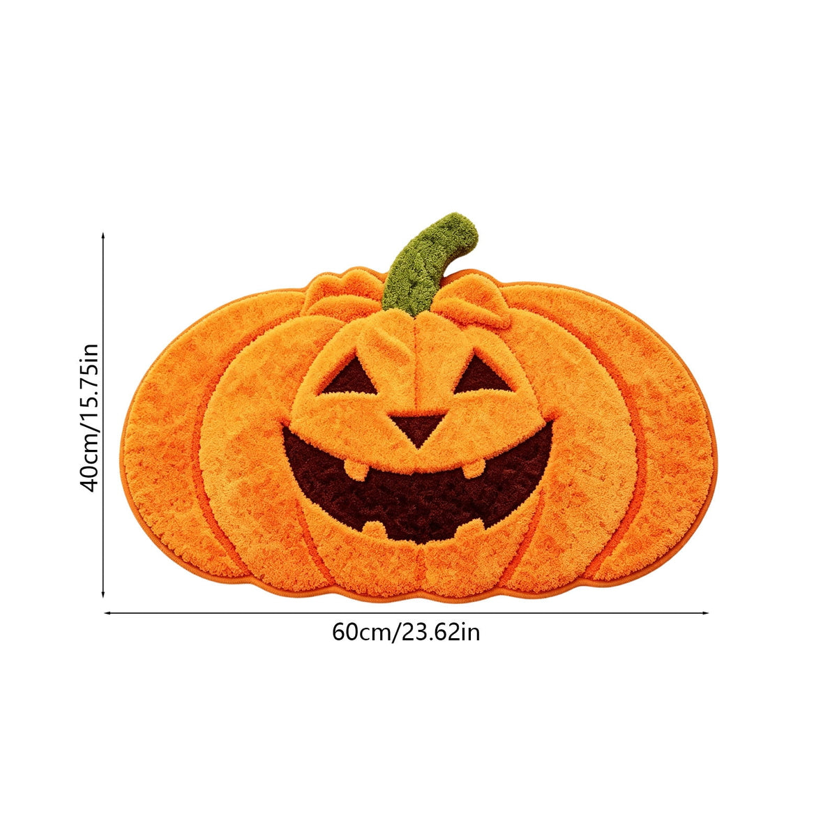 BZPIZ Halloween Cute Pumpkin Door Mat for Front Door, Doormat Outside Entrance, Halloween Decor for Porch and Entryway, Indoor & Outdoor Use Orange