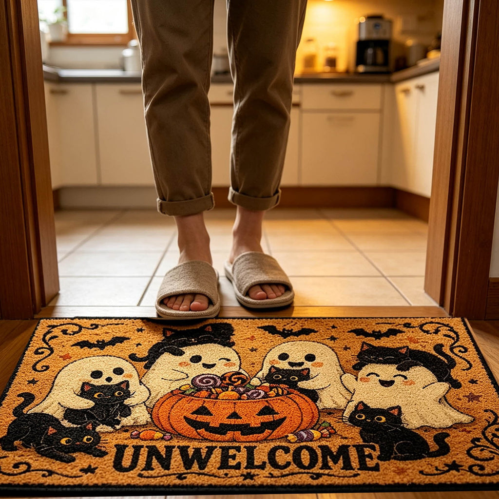 Halloween Kitchen Mat Halloween Printed Carpet Non-slip Entry Door Entry Mat Absorbent Bathroom Kitchen Entryway Mat 40*60cm