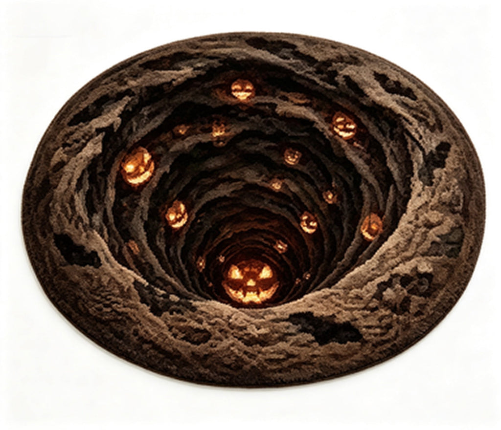 Halloween Dog Door Mat 16x24", Golden Retriever Ghost Pumpkin Welcome Rug for Porch, Halloween Outdoor Decorations