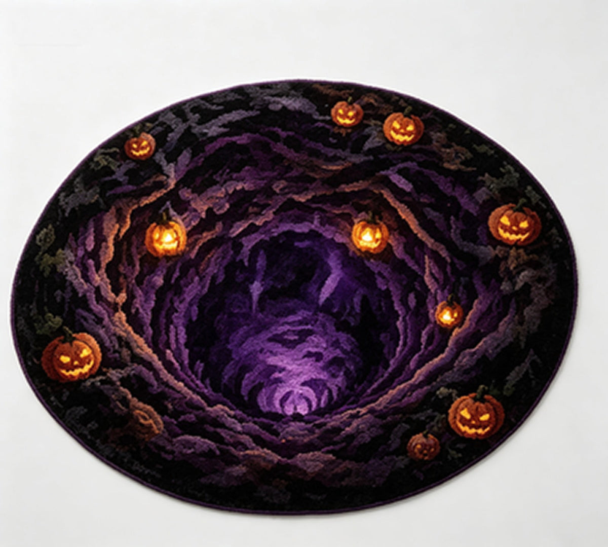 Halloween Dog Door Mat 16x24", Golden Retriever Ghost Pumpkin Welcome Rug for Porch, Halloween Outdoor Decorations