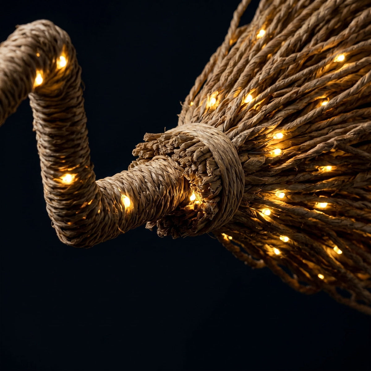 Halloween Decorations, Lighted Witch Broom, Handmade Witches Broom with String Lights, Rustic Fall Indoor Outdoor Halloween Decor for Porch, Yard, Front Door, 38"