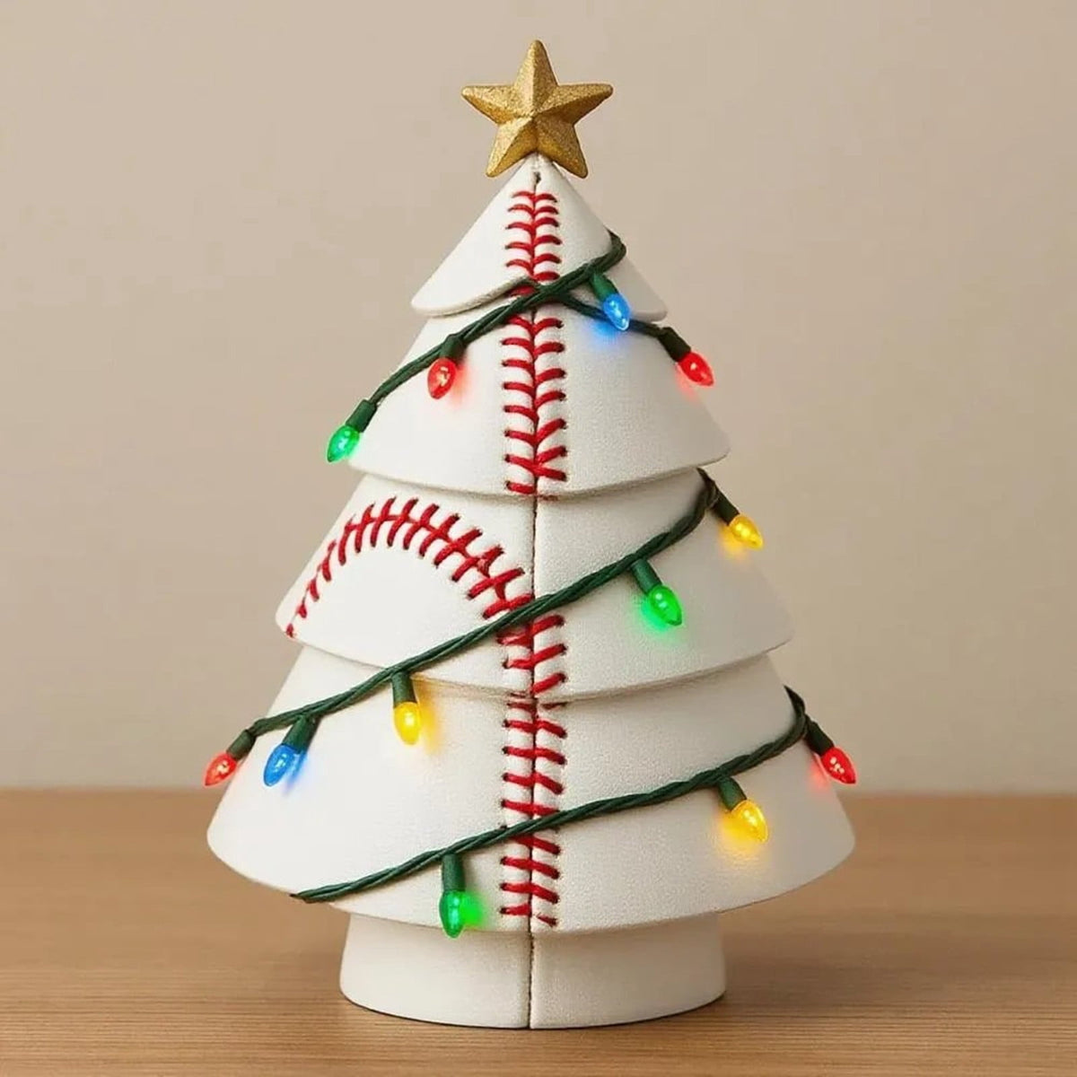 Christmas in july Decorations, Christmas Tree Resin Figurine, Sports Themed Tabletop Decor for Fall Thanksgiving Summerween, Unique Holiday Gift