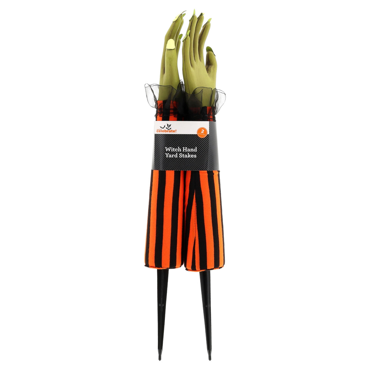 Witch Hand Yard Stakes Outdoor Decorations, Multicolor, 18.3", 2 Count, Halloween by Way To Celebrate