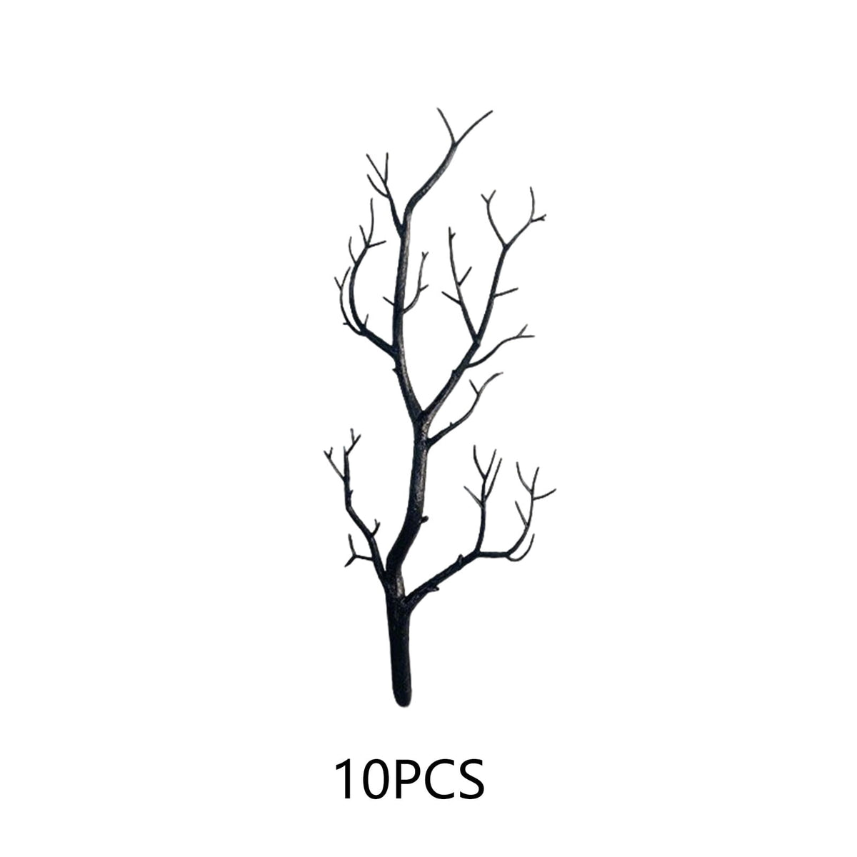 Halloween Artificial Branches, 10Pcs Black Bare Twigs Vase Fillers for Spooky Home Decor, Plastic Decorative Stems for Mantel Table Centerpiece, Creepy Indoor Outdoor Halloween Accents