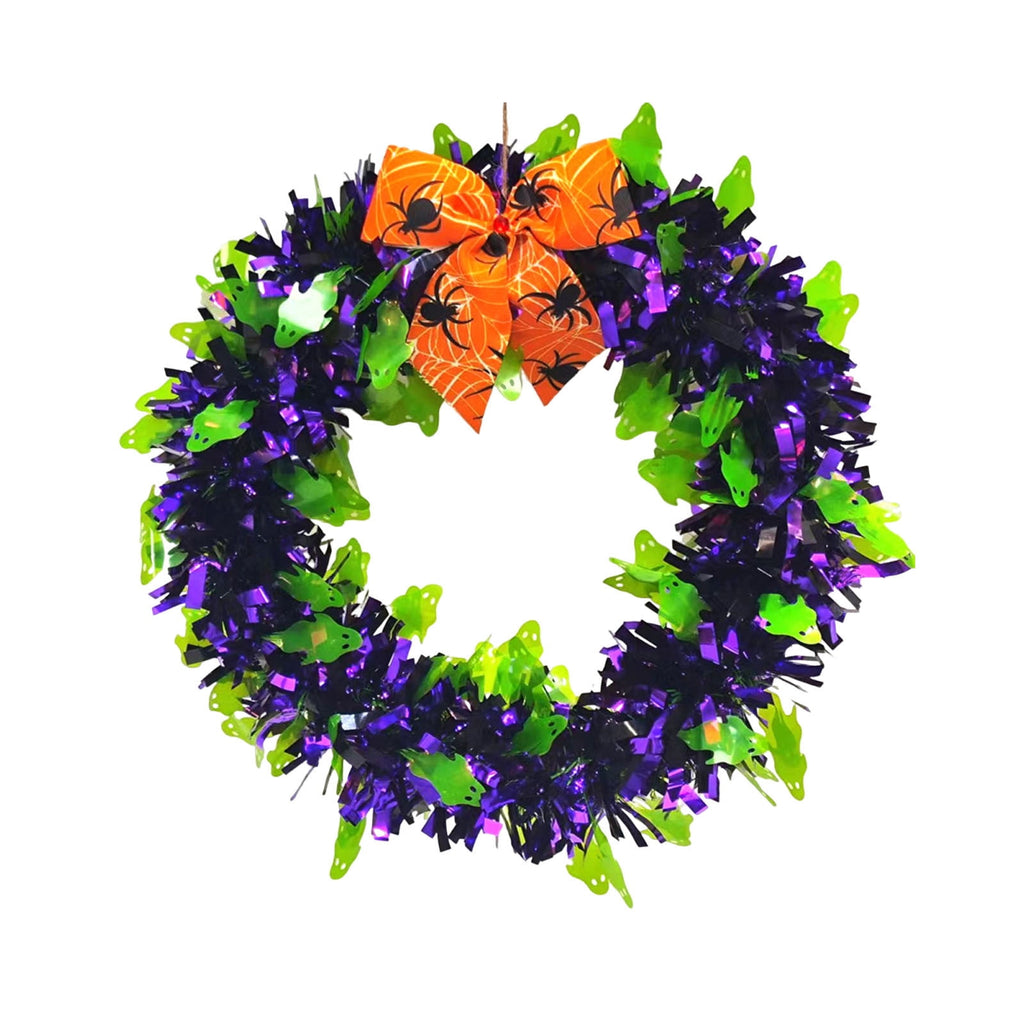 XGFHYJEH Halloween Wreath, Halloween Wreaths for Front Door, Halloween Decorations, Halloween Home Wall Decor Ornaments