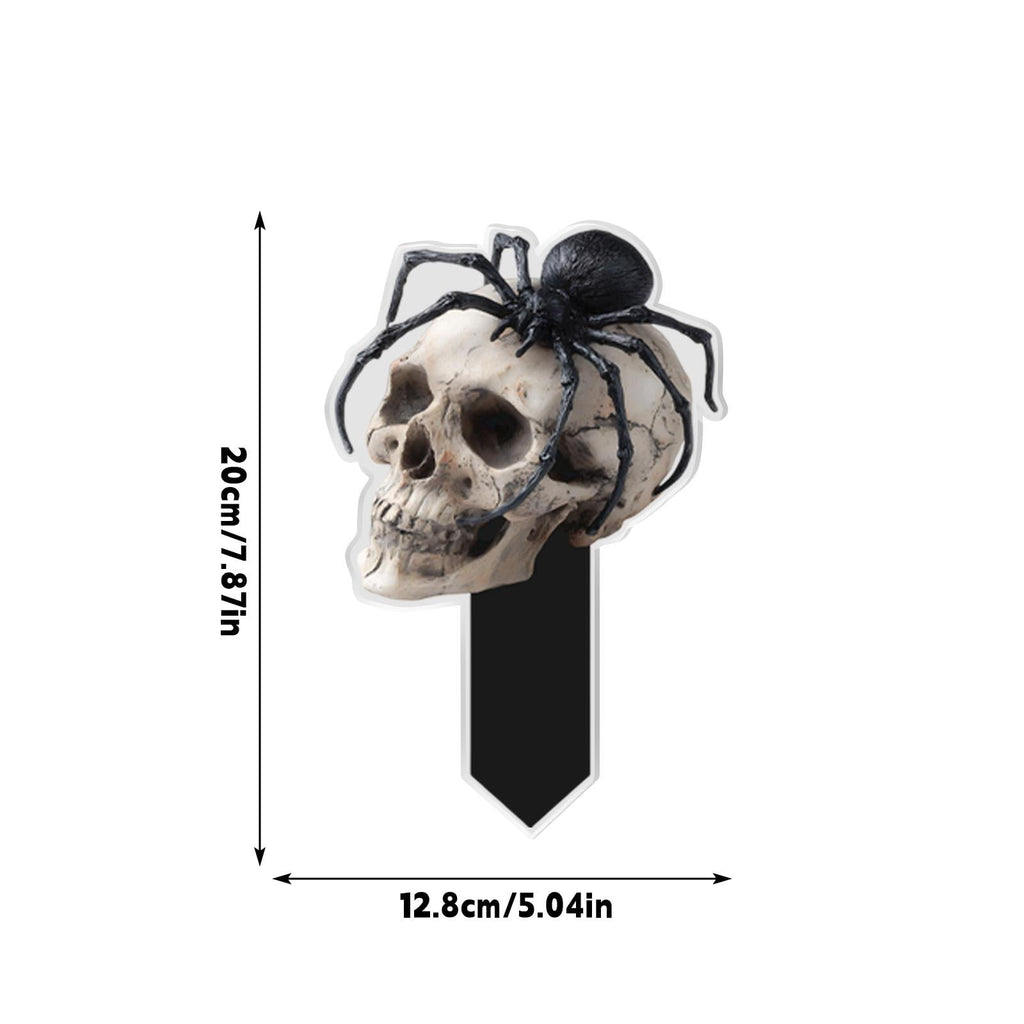 Pumpkin Head Scarecrow Zombie Halloween Decorations, Scary Outdoor Yard Lawn Graveyard Decor, Spooky Haunted House Themed 2D Yard Stake, 1 Pack
