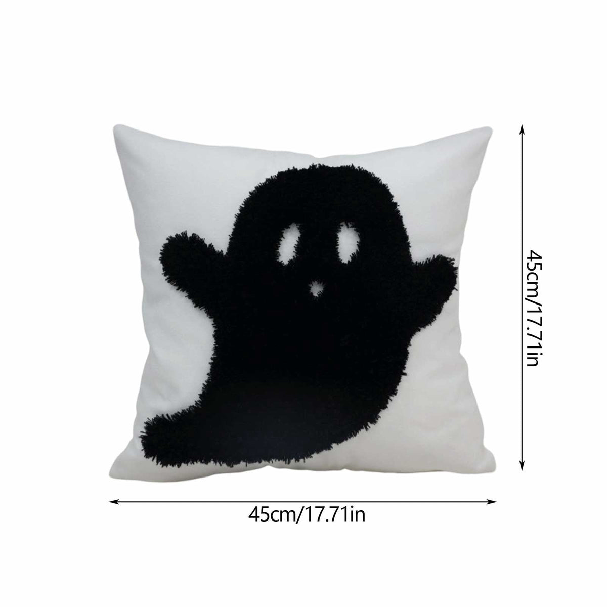 Cute Reading Ghost Plush Throw Pillow, Halloween Book & Pumpkin Bucket Ghost Stuffed Cushion, Spooky Season Decorative Pillow, for Sofa, Bedroom, Party Decor