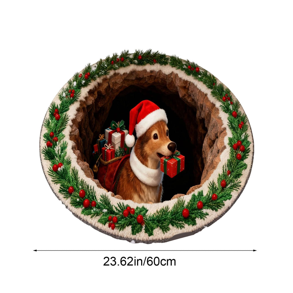 Tupukom Under 5 Dollars Christmas Welcome Doormat Front Door Mat Indoor Outdoor Entrance Floor Mats Non-Slip Washable Christmas Home Decor 16" x 24" Inch