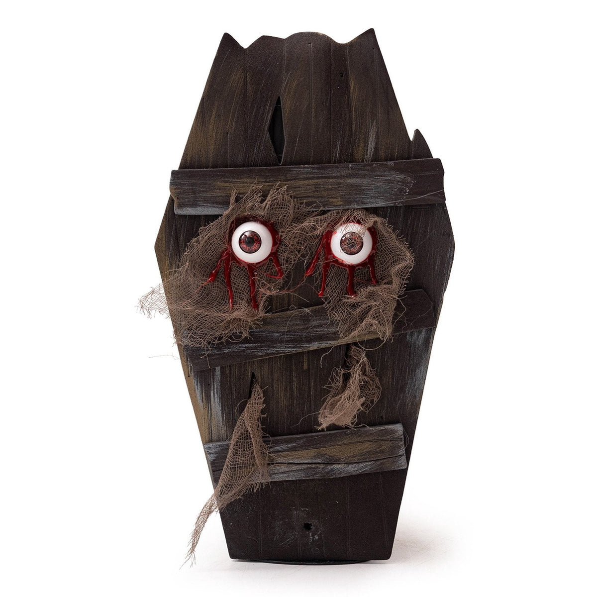Halloween Animated Walking Coffin Prop – Sound-Activated with Glowing Eyes, Battery-Powered for Haunted House and Yard Displays