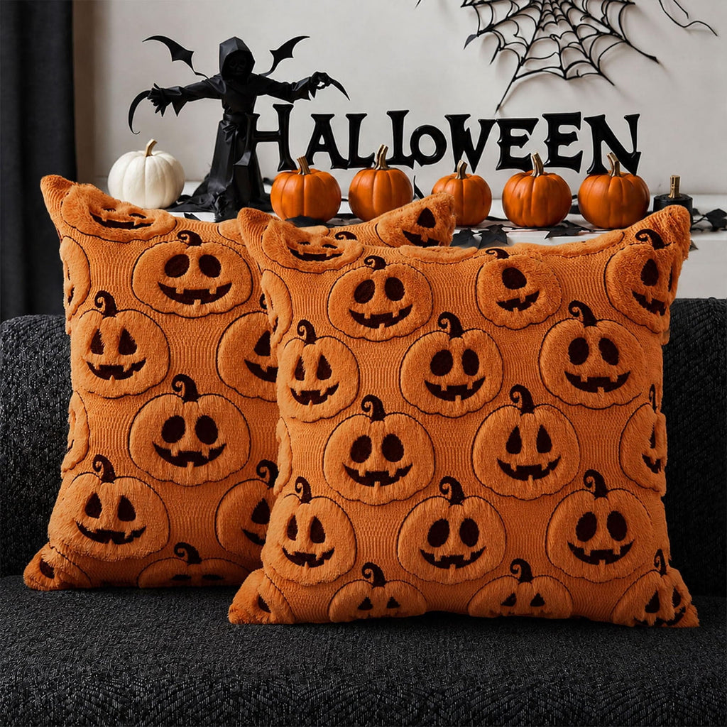 Cute Reading Ghost Plush Throw Pillow, Halloween Book & Pumpkin Bucket Ghost Stuffed Cushion, Spooky Season Decorative Pillow, for Sofa, Bedroom, Party Decor