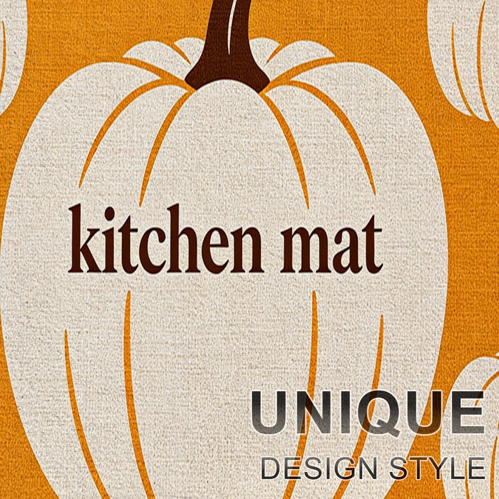 YIMEIS Halloween Orange Ghost Pumpkin Black Cat 1Pc Flannel Mat & Kitchen Rugs,Soft Non-slip,16''×24'' Inches,for Entryway Bathroom