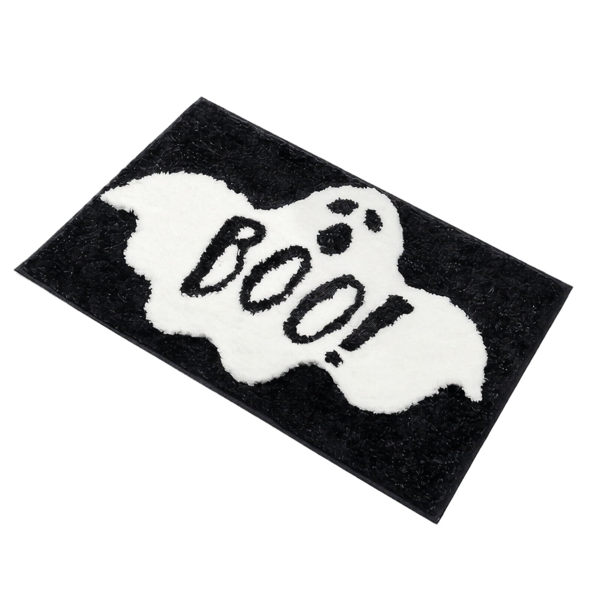 Halloween Ghost Rug, Cute Ghost Plush Floor Mat for Doorway Front Door Decor, Halloween Home Decoration Rug for Entryway Living Room Bedroom, Spooky Fall Decor Accent