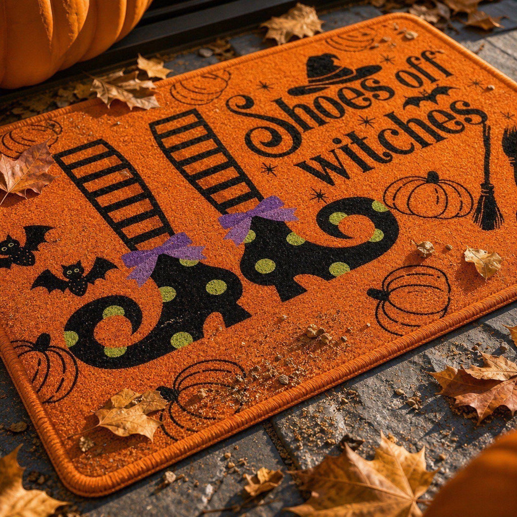 Halloween Celebration Doormat 16x24 Inch, Spooky Ghost Entrance Mat for Front Porch Indoor Outdoor, B