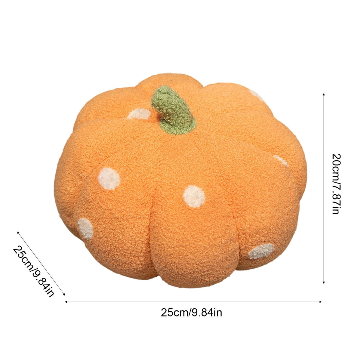 Yhmxh Soft Fluffy Pumpkin Throw Pillow, 3D Plush Sherpa Stuffed Pumpkin Cushion Decor, Cute Autumn Harvest Pumpkin Shaped Plush Toy for Sofa Couch Bed Farmhouse Thanksgiving Halloween Party Decor