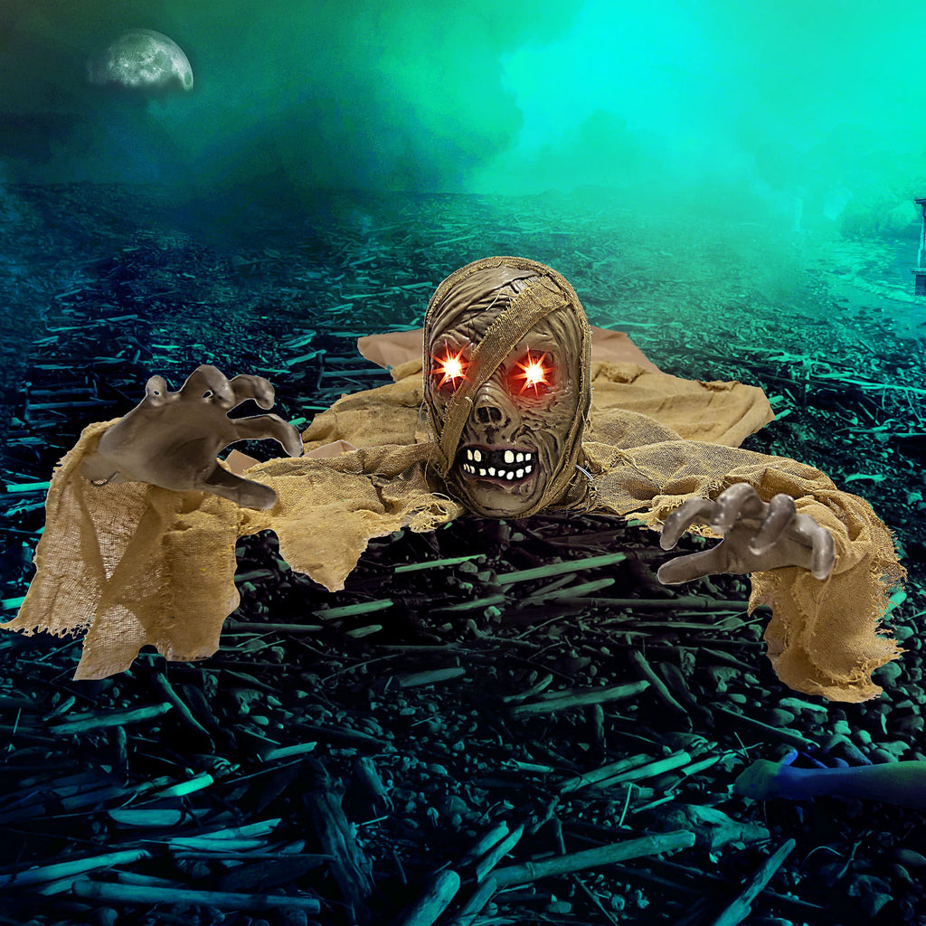 Joyfy Halloween Groundbreaker Halloween Decorations Zombie with Sound and Flashing Eyes,Outdoor Scary Halloween Yard Decorations,Haunted House Decorations