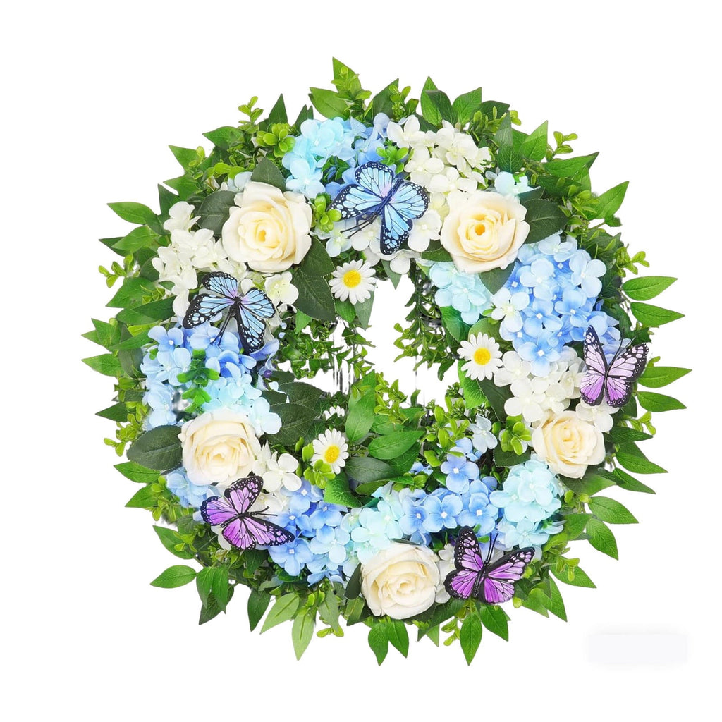 Rijanmt Decorative Plastic Easter Day Wreath, Multicolor