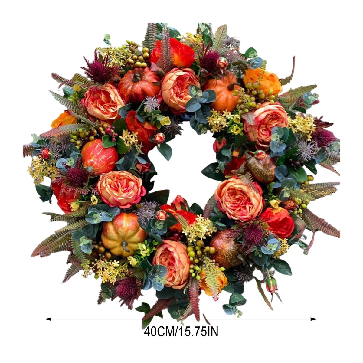 Rijanmt Decorative Plastic Easter Day Wreath, Multicolor