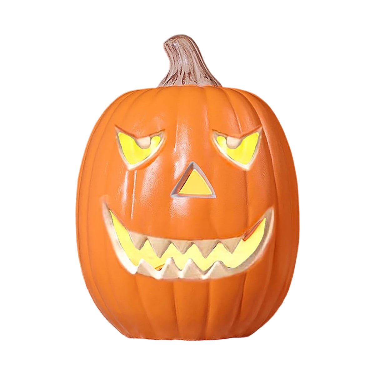 LEFXSMR Pumpkin Light, Glowing Large Plastic Pumpkin Decor with Led Lights, Waterproof Halloween Light for Yard Garden Outdoor Indoor Decor